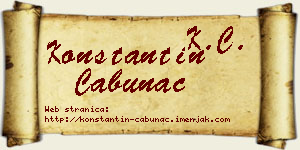 Konstantin Cabunac vizit kartica